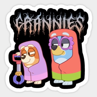 Grannies Metal  Bluey Sticker